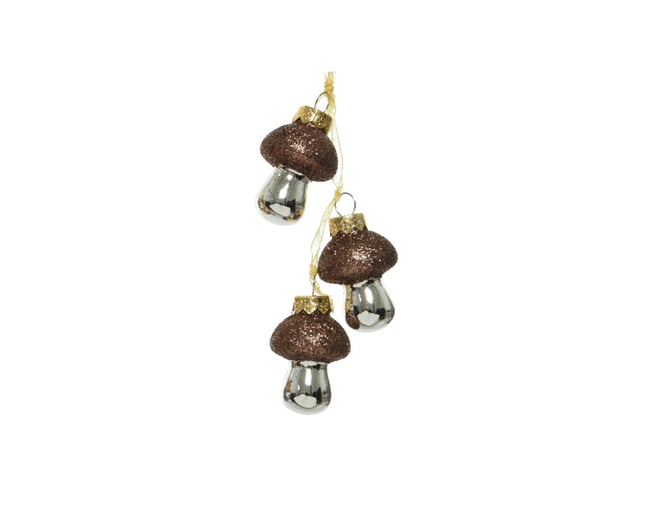 Glob Mushroom V6, Decoris, H4.5 cm, sticla, maro inchis - imagine 4